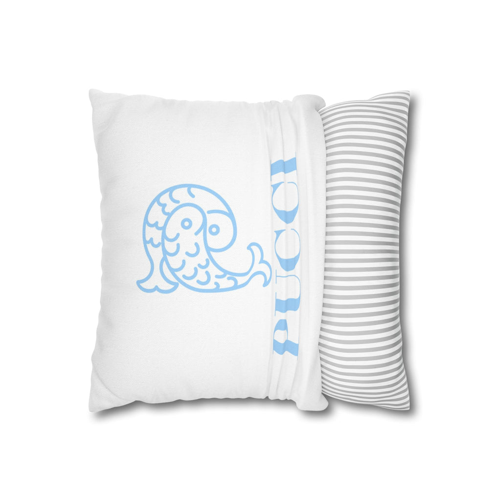 White Pucci Inspired Pillow Cover —  Occhi Collection