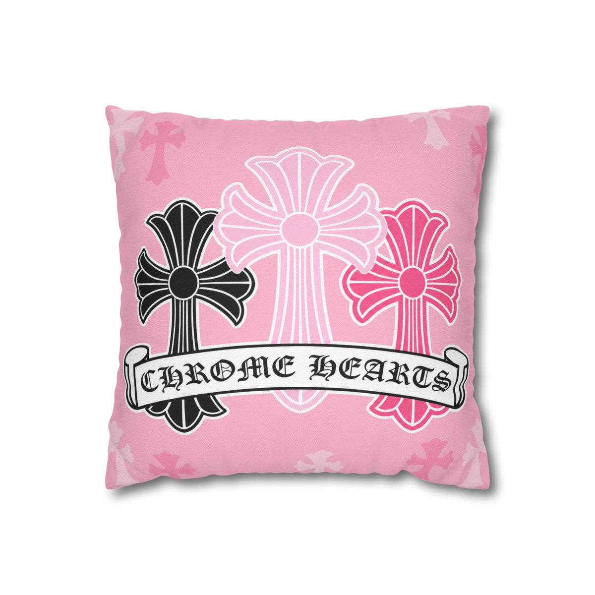 Chrome Hearts Pink Cross Pillowcase