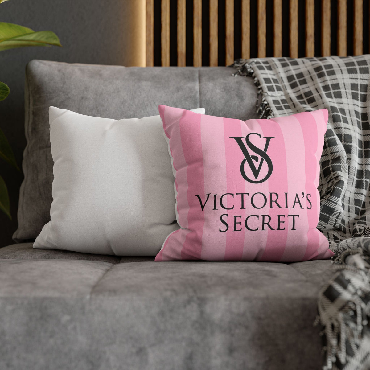 Pink 'Victoria's Secret' Inspired Pillow Cover
