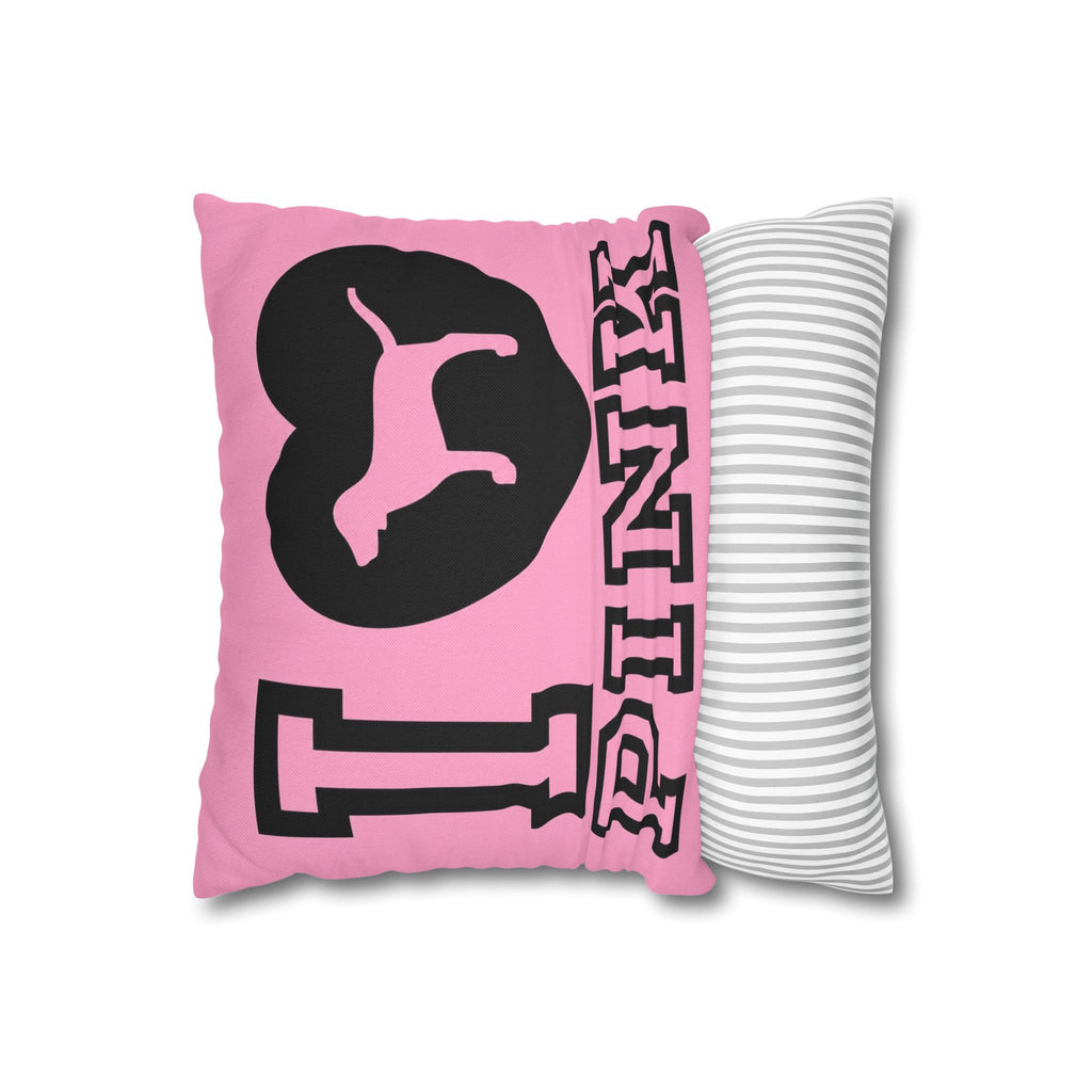 I Love Pink Pillow Cover