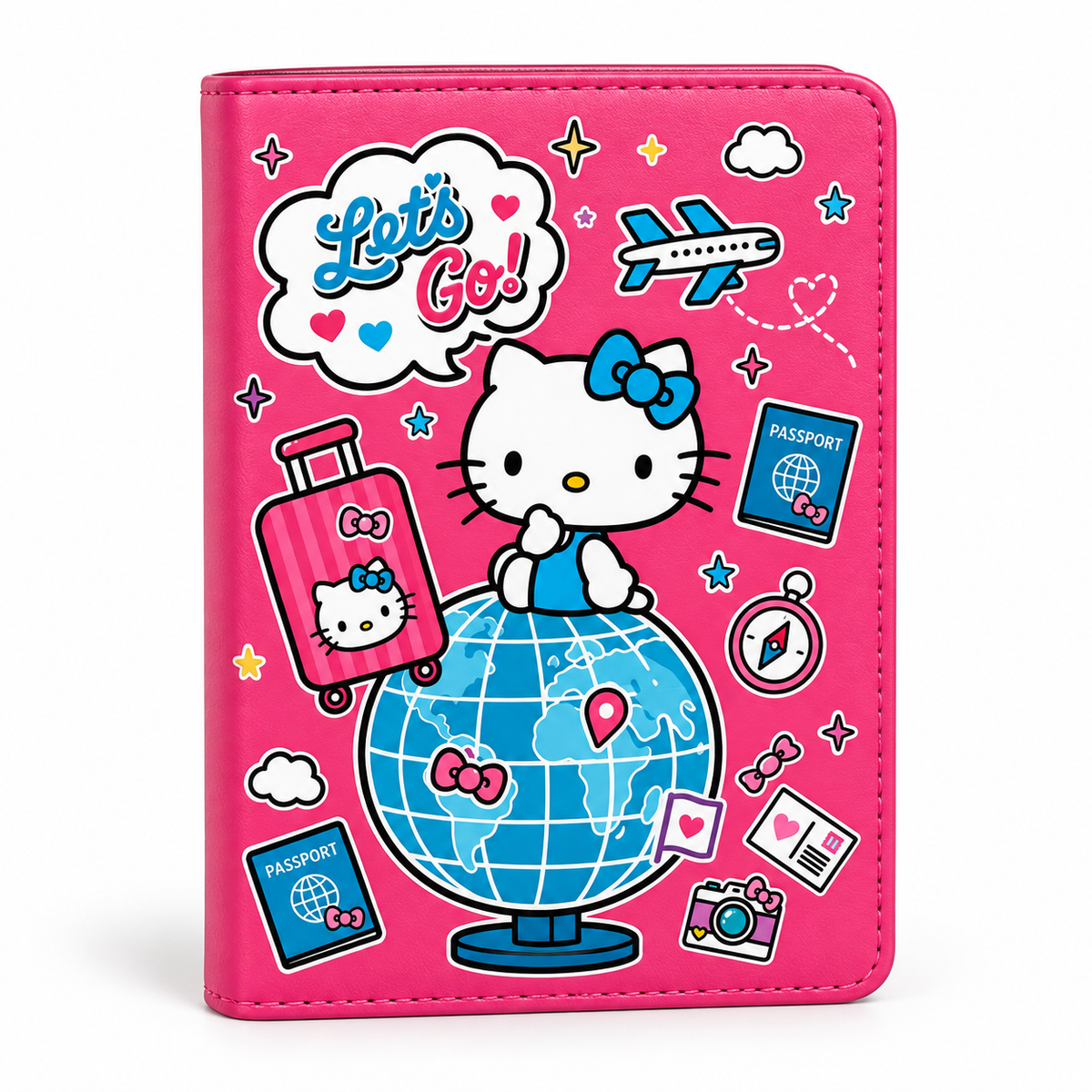 Pink Hello Travel - Passport Cover